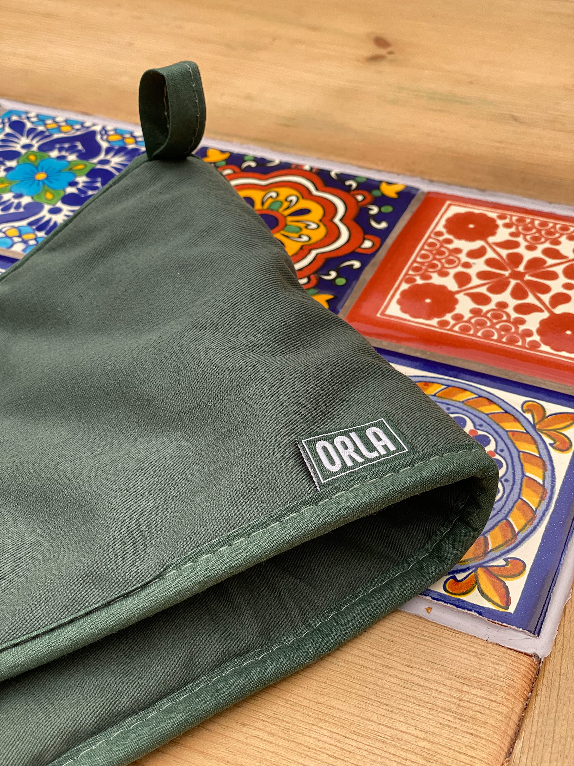 Orla Double Oven Gloves- Heat Resistant Pot Holder- 100% Cotton- For Home & Professional Cooking -1 Piece