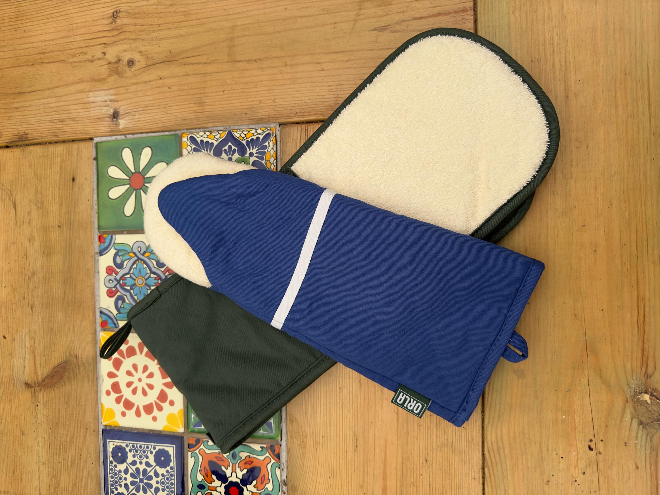 ORLA Gauntlet Oven Glove- Oven Gloves Heat Resistant for Cooking- Heat Resistant Gloves with Long Arm (38cm)- 1 Piece